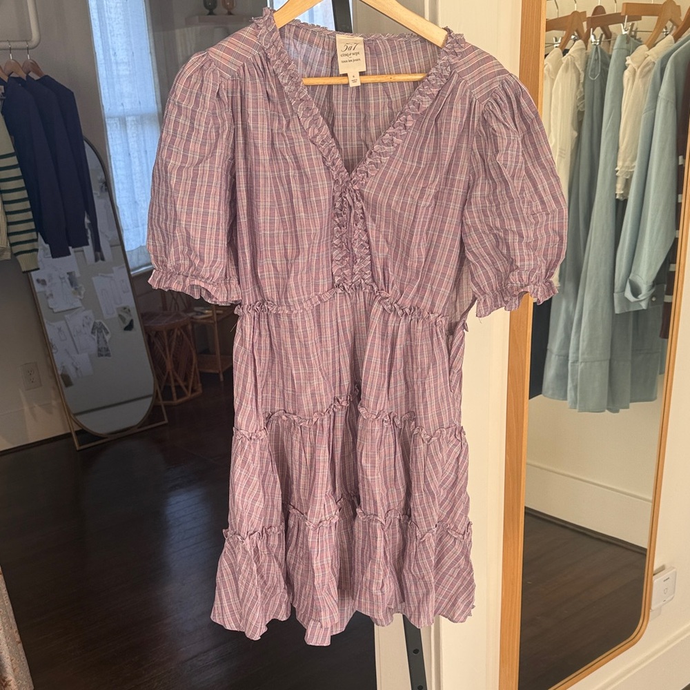 Cinq à Sept Lavender Plaid Dress - Picture 2 of 7
